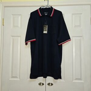 NWT Smitty Umpire Polo Shirt NavyBlue Short Sleeve BlockcorePerformance Mesh 2XL